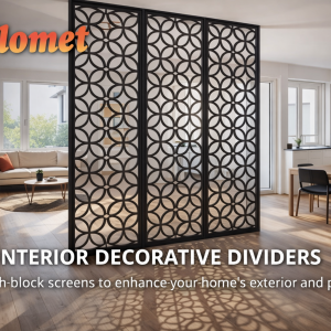 Modern decorative interior dividers in stylish living room