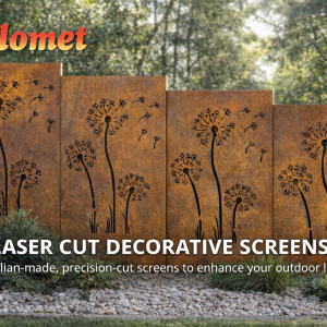Laser cut decorative screens for outdoor spaces